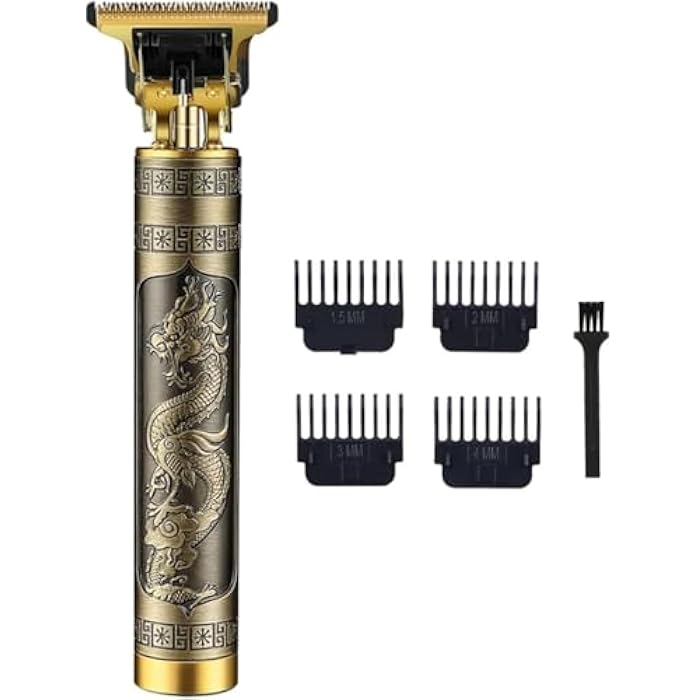Professional Hair Clipper - Rechargeable Cordless Hair Clipper - Shipped with Type C Cable (Gold - Dragon) - Image 1